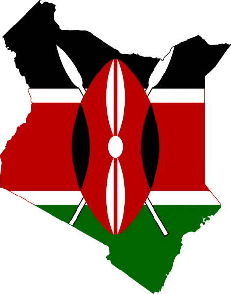 flag map of kenya