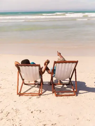 Couple enjoying the African coast