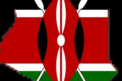 Flag map of Kenya