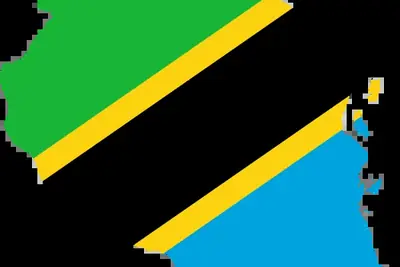 Flag map of Tanzania
